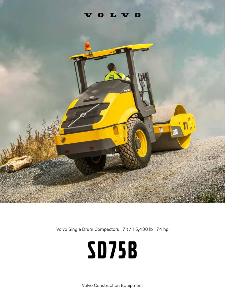 Volvo SD75 machine manual cover: Volvo SD75 Product brochure
