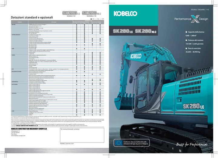 Kobelco SK260LC-11E · SK260NLC-11 · SK260NLC-11E 设备手册外胶层