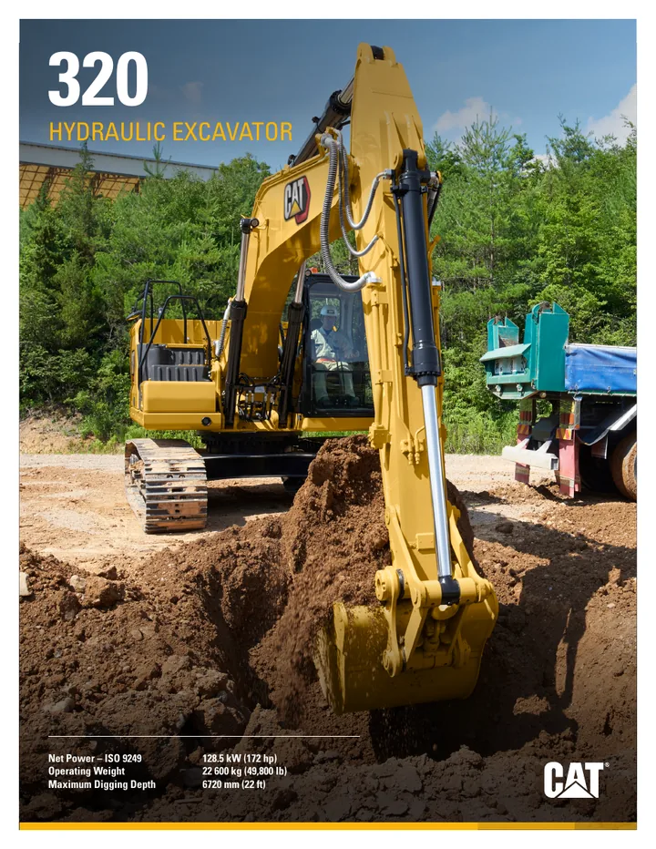 Caterpillar CAT®320 machine manual cover: Caterpillar CAT®320 Product brochure