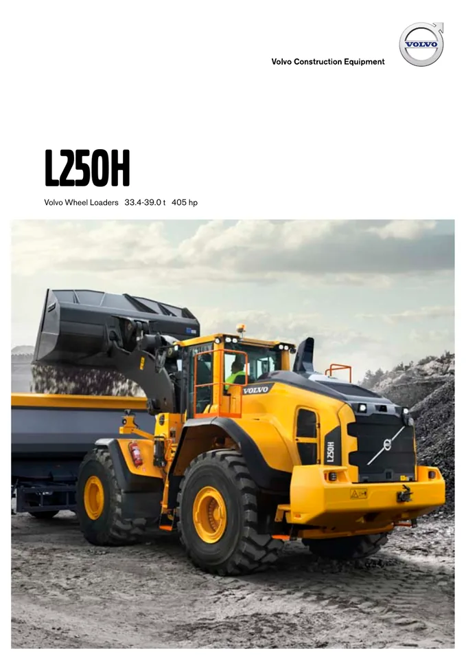 Volvo L250H machine manual cover: Volvo L250H Product brochure