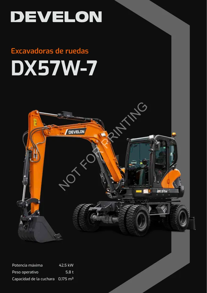 Doosan DX57W-7 machine manual cover