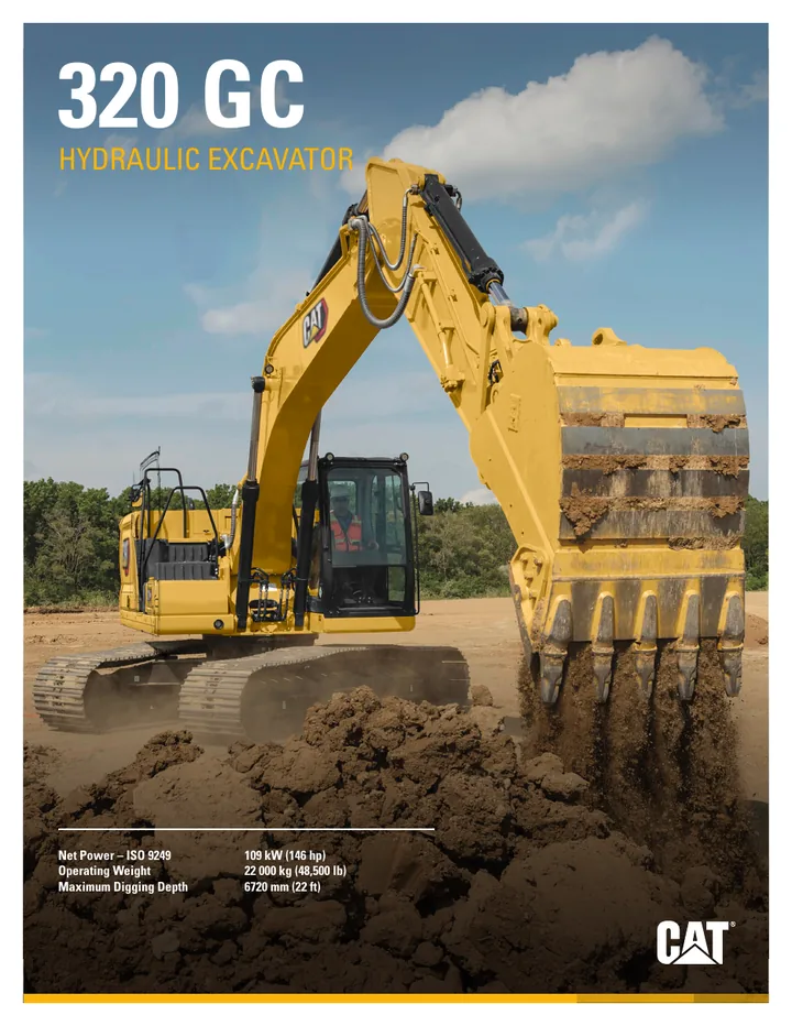 Caterpillar CAT®320 GC machine manual cover: Caterpillar CAT®320 GC Product brochure