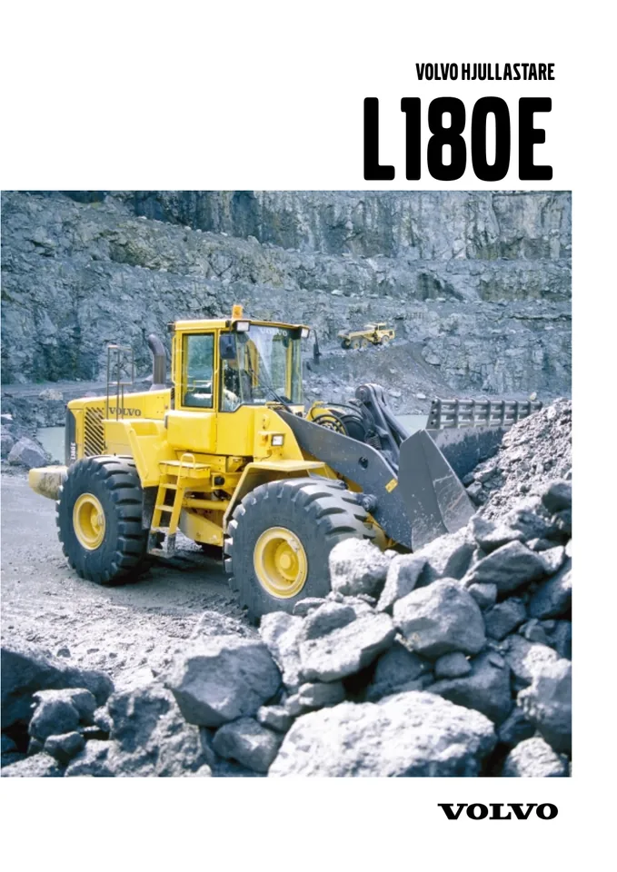 Volvo L180E machine manual cover: Volvo L180E Archived product document