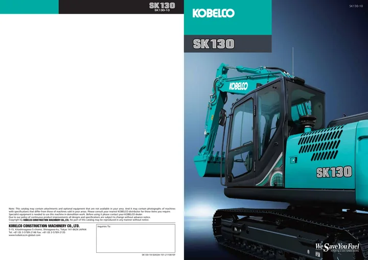 Kobelco SK130-10 设备手册外胶层