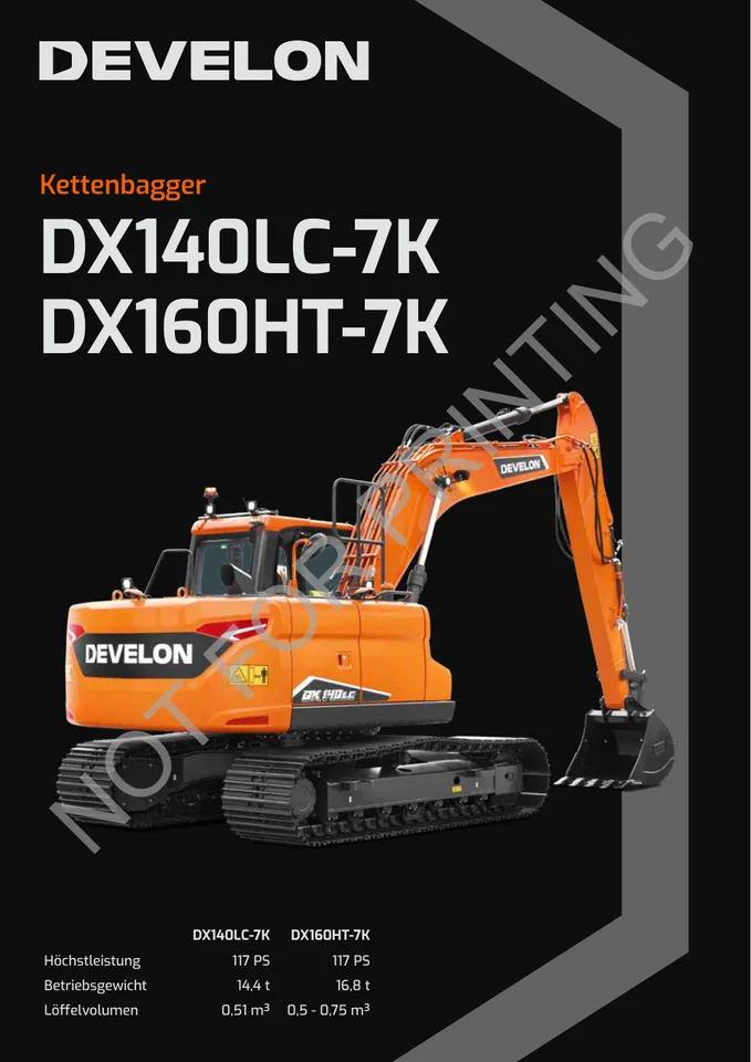 Doosan DX140LC-7K machine manual cover