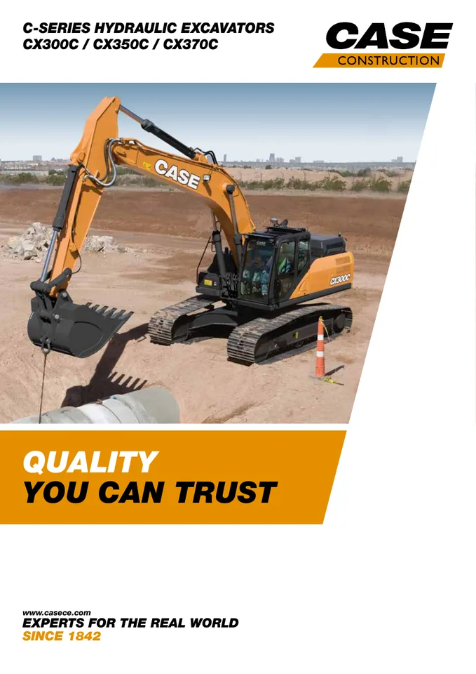CASE CX300C · CX350C · CX370C machine manual cover