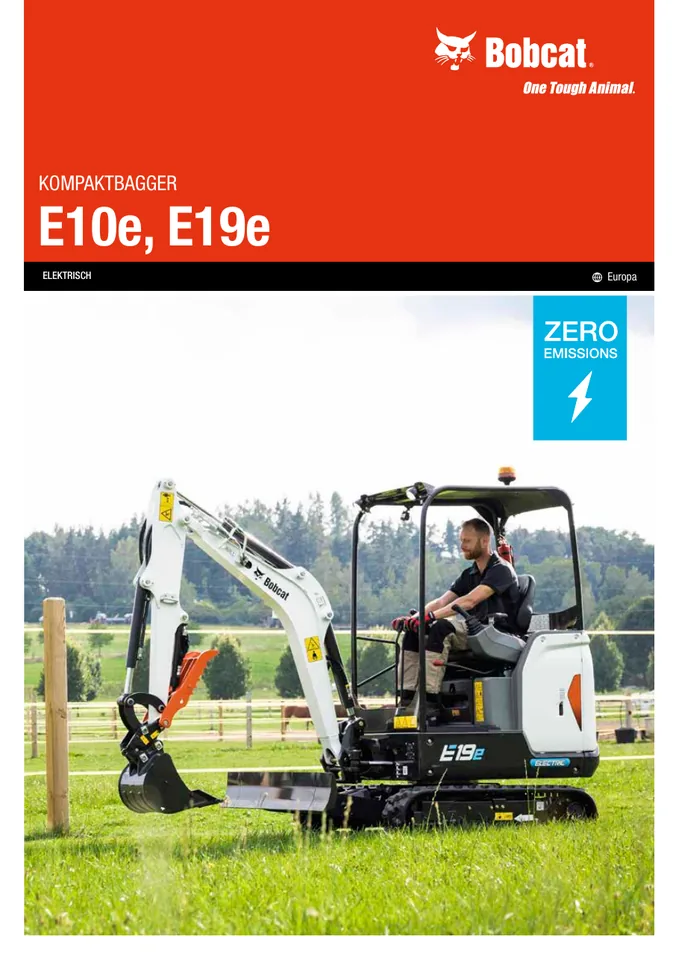 Bobcat E10E · E19E machine manual cover