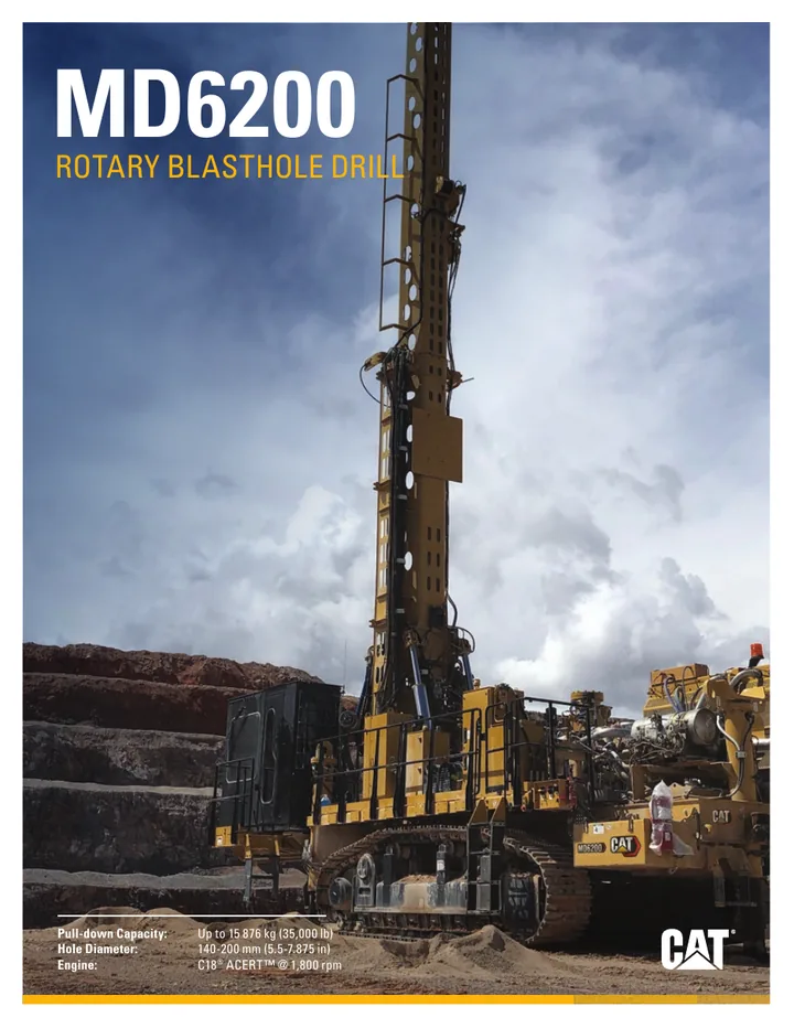 Caterpillar MD6200 machine manual cover: Caterpillar MD6200 Product brochure