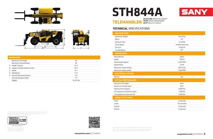 SANY STH844A 设备手册外胶层