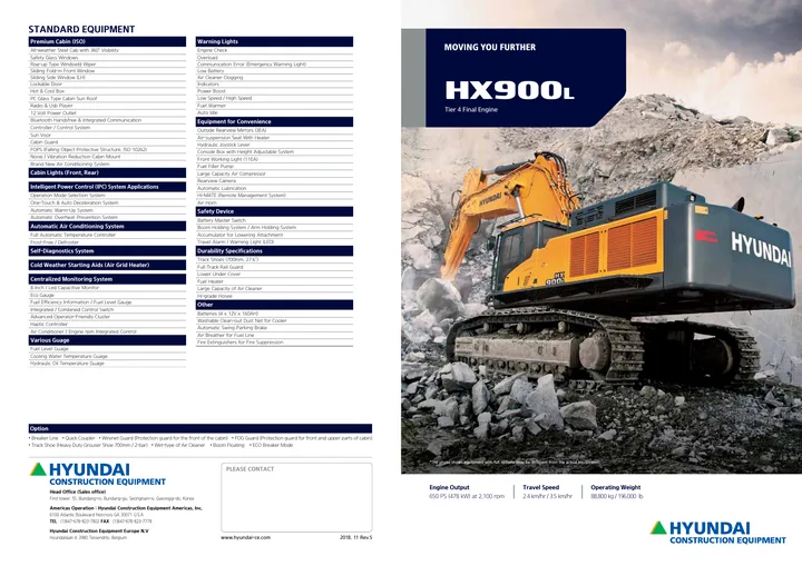 Hyundai HX900L 设备手册外胶层