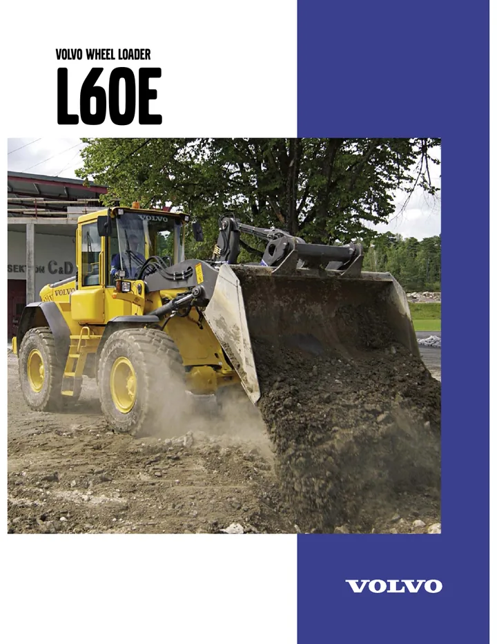 Volvo L60E machine manual cover: Volvo L60E Archived product document