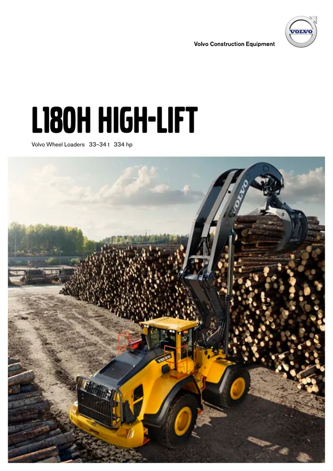 Volvo L180H HL machine manual cover: Volvo L180H HL Product brochure
