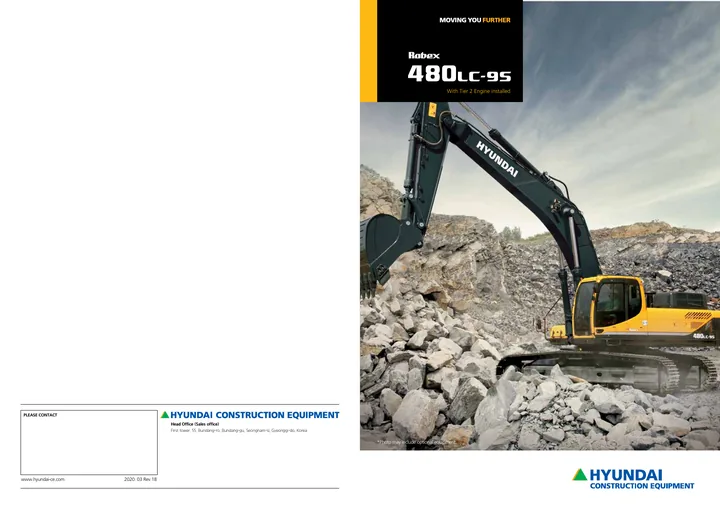 Hyundai R480LC-9S machine manual cover: Hyundai R480LC-9S Product brochure