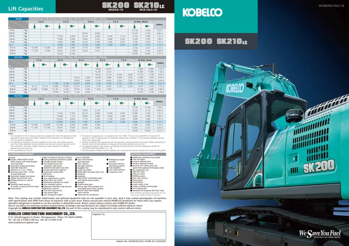 Kobelco SK200 · SK200-10 · SK210LC-10 machine manual cover