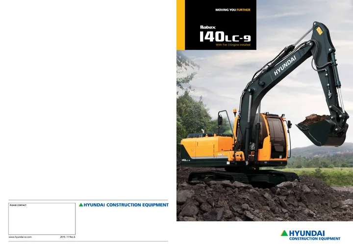 Hyundai R140LC-9 machine manual cover: Hyundai R140LC-9 Product brochure