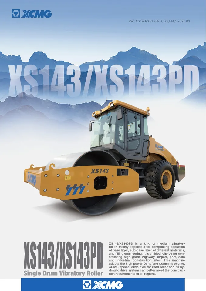 XCMG XS143 machine manual cover: xcmg-xs143-6328b63981-official-literature