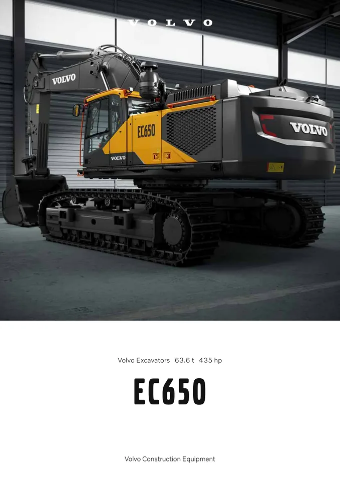 Volvo EC650 machine manual cover: Volvo EC650 Product brochure