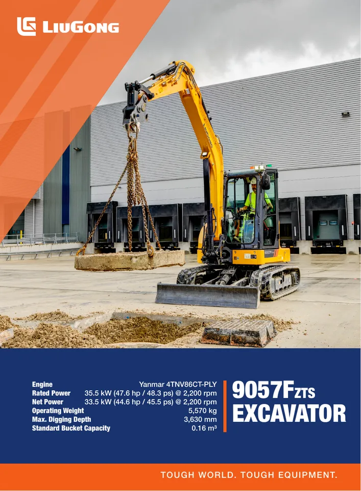 LiuGong 9057FZTS machine manual cover