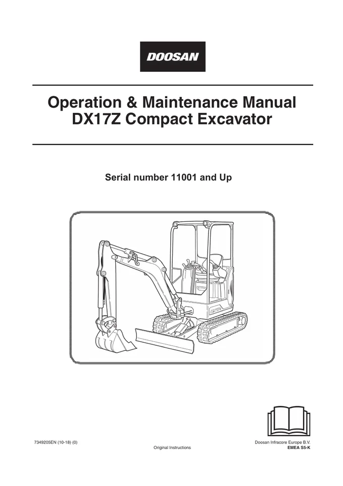 Doosan DX17Z machine manual cover
