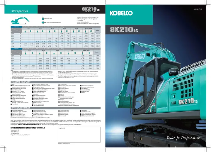 Kobelco SK210LC-10 machine manual cover: Kobelco SK210LC-10 Product brochure