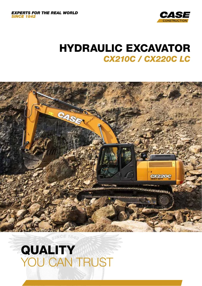 CASE CX210C · CX220C LC machine manual cover