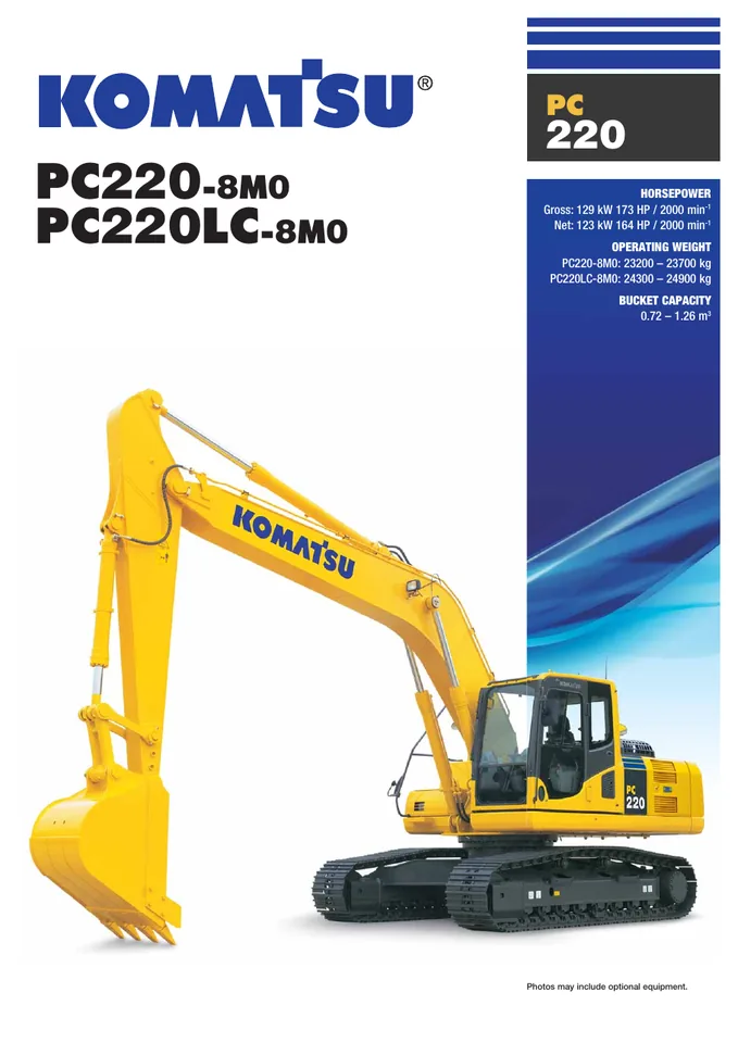Komatsu PC220-8M0 · PC220LC-8M0 设备手册外胶层
