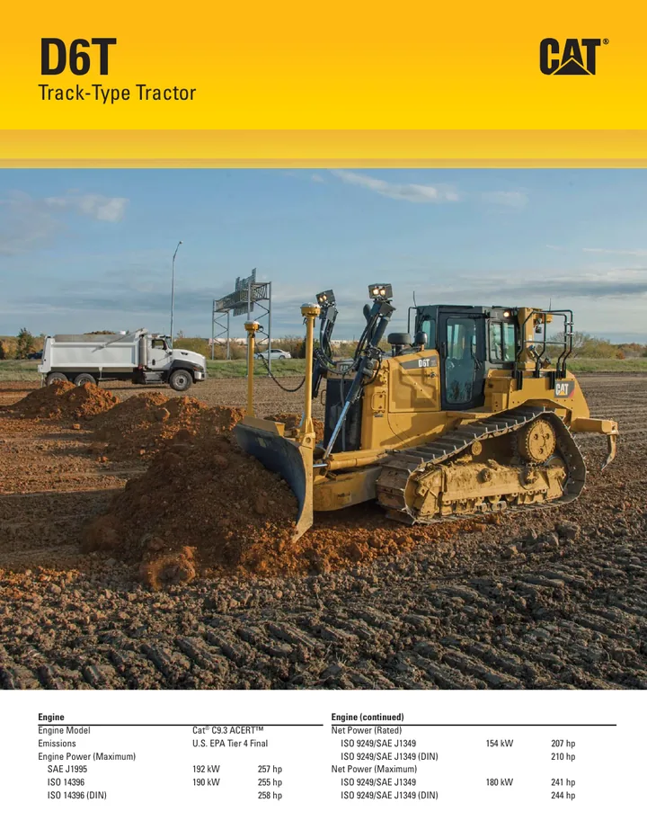 Caterpillar CAT®D6T machine manual cover