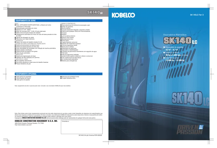 Kobelco SK140LC · SK140LC-8 设备手册外胶层