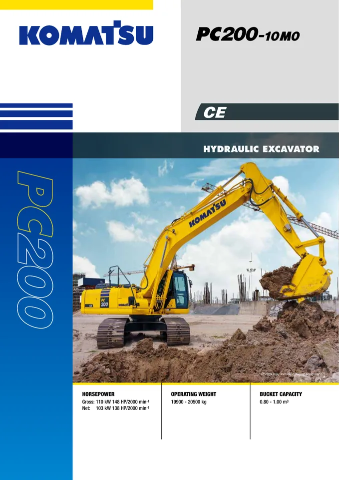 Komatsu PC200-10M0 machine manual cover: pc200-10m0-10a3dc6337