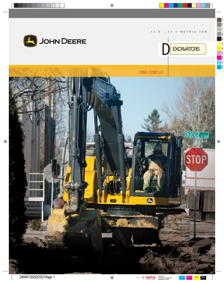 John Deere 135D machine manual cover: john-deere-135d-225dlc-e0a35a3fa5-official-brochure