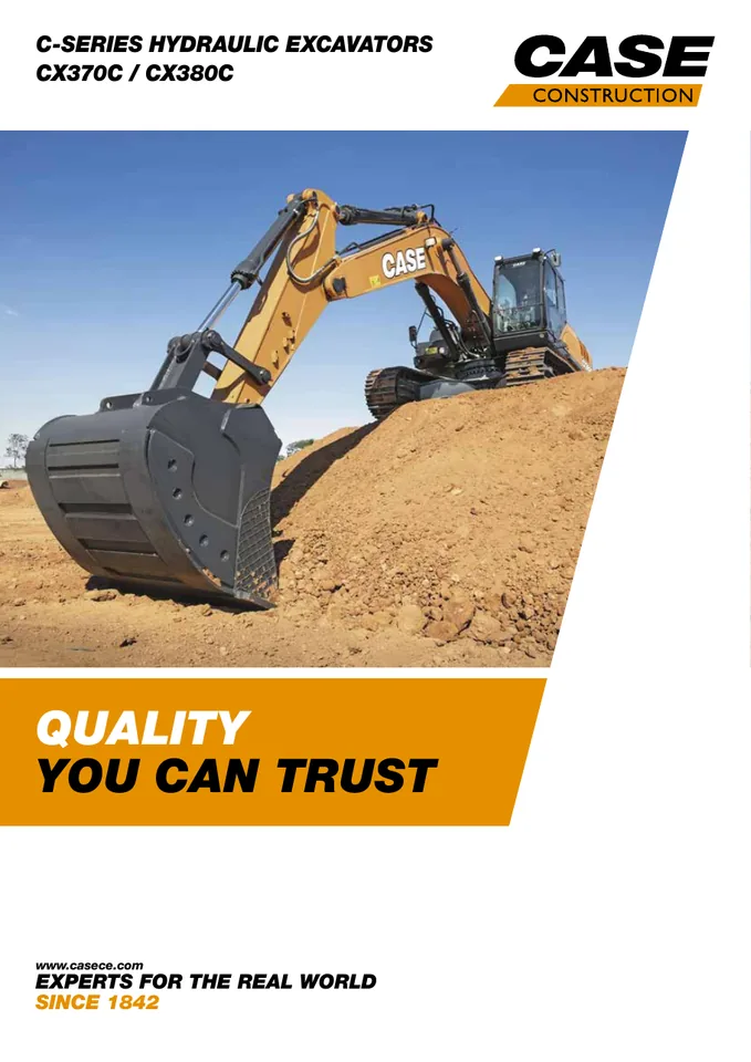 CASE CX370C · CX380C machine manual cover