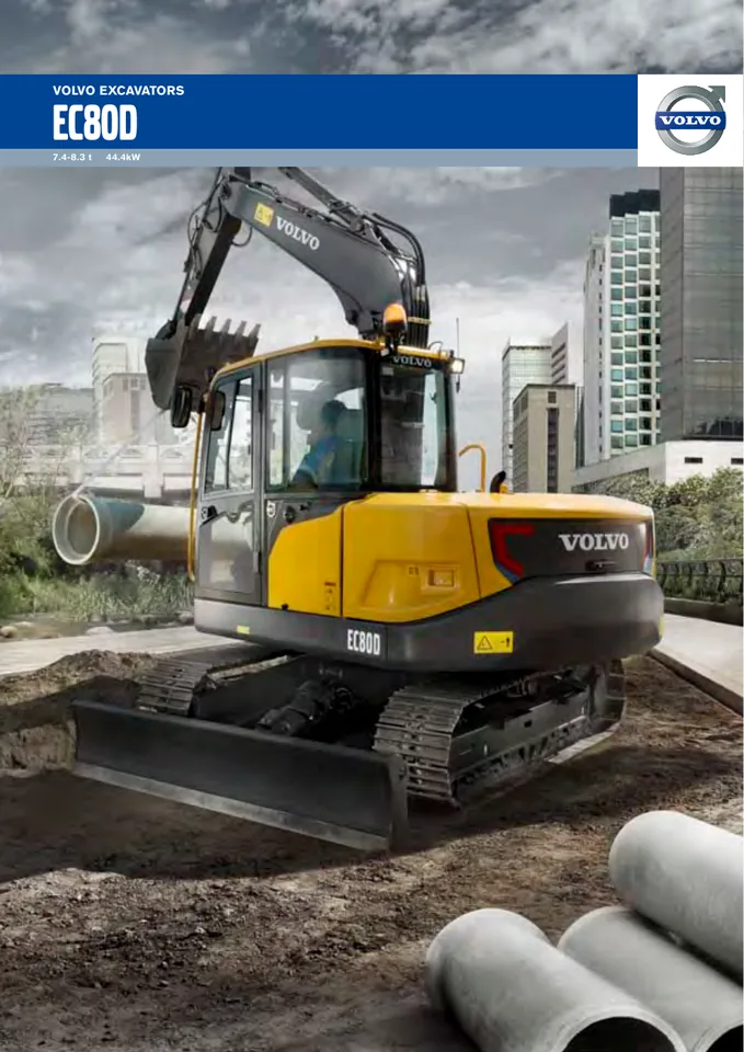 Volvo EC80D machine manual cover: Volvo EC80D Product brochure