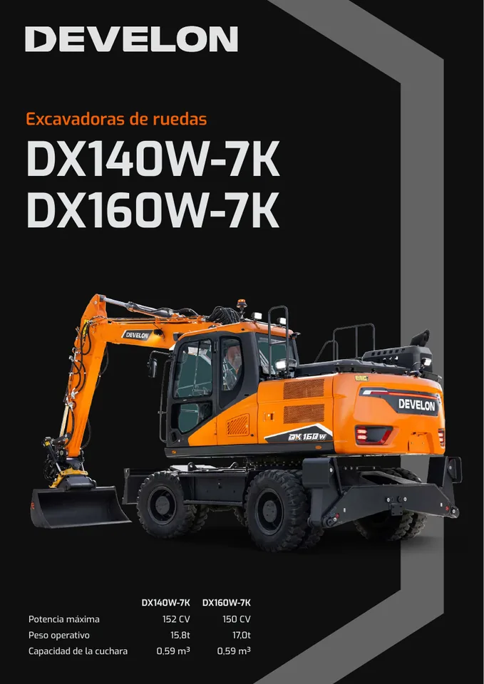 Doosan DX140W-7K · DX160W-7K machine manual cover