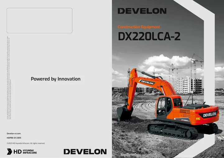 Doosan DX220LCA-2 machine manual cover