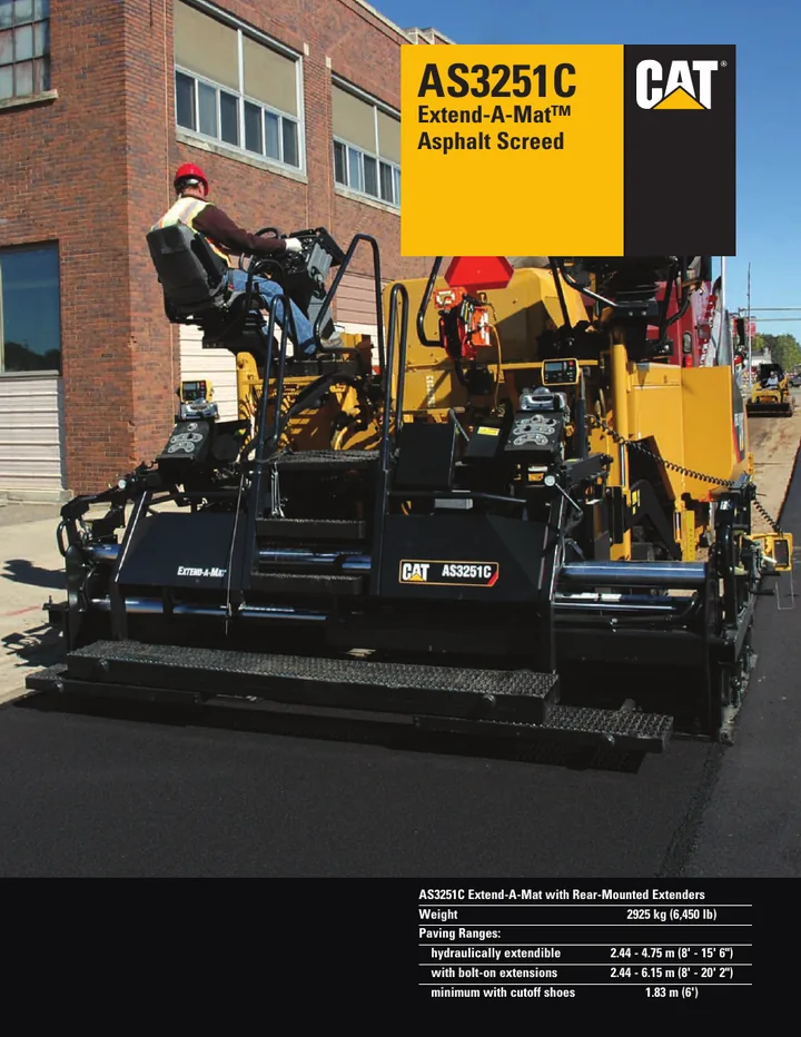 Caterpillar CAT®AS3251C machine manual cover: caterpillar-as3251c-technical-specification-c726958