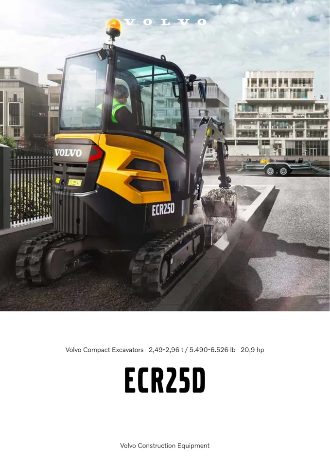 Volvo ECR25D machine manual cover: Volvo ECR25D Product brochure