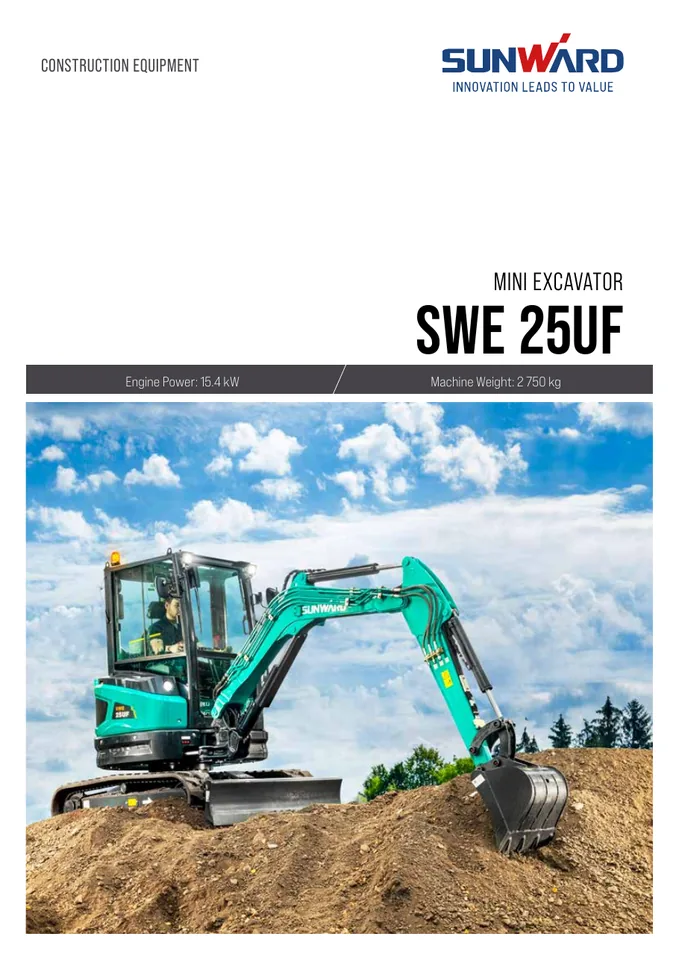 Sunward SWE25UF machine manual cover