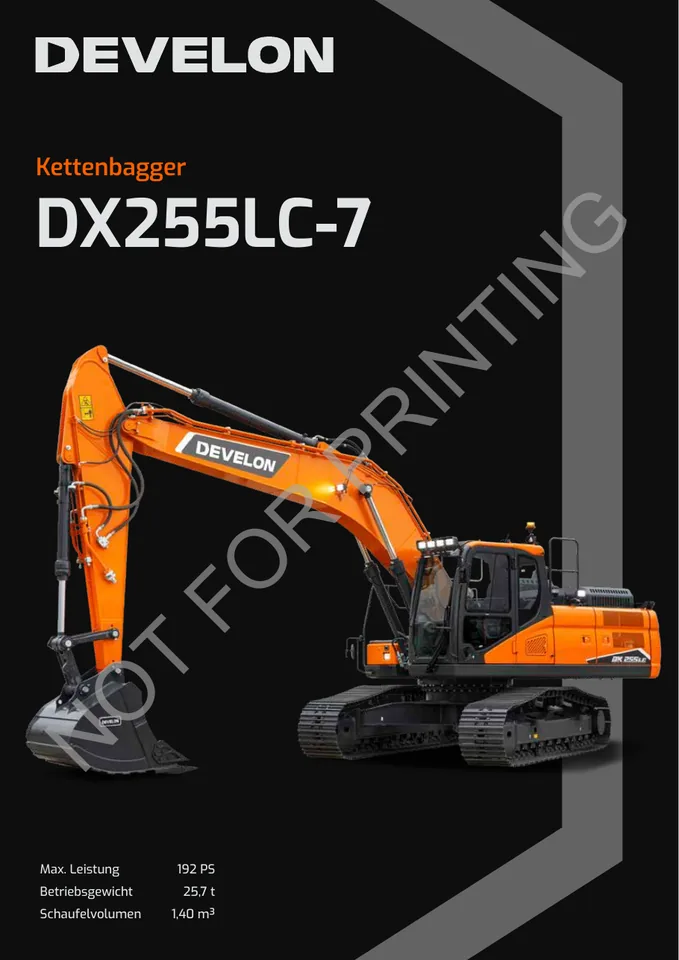 Doosan DX255LC-7 machine manual cover