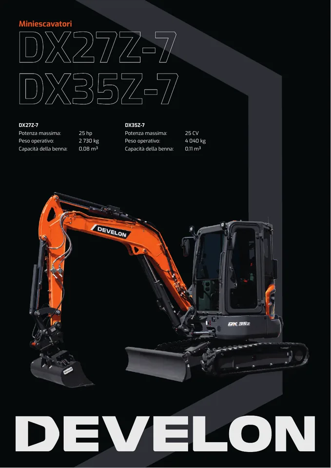 Doosan DX27Z-7 · DX35Z-7K machine manual cover