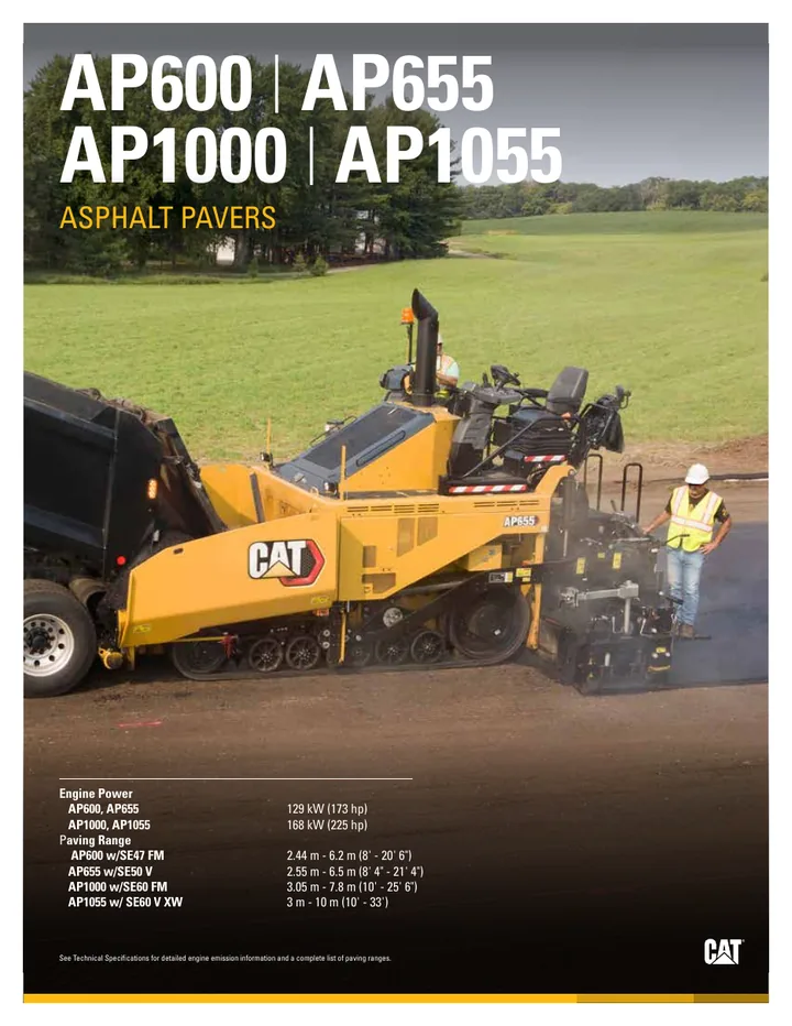 Caterpillar CAT®AP-1000 machine manual cover: Caterpillar CAT®AP-1000 Product brochure