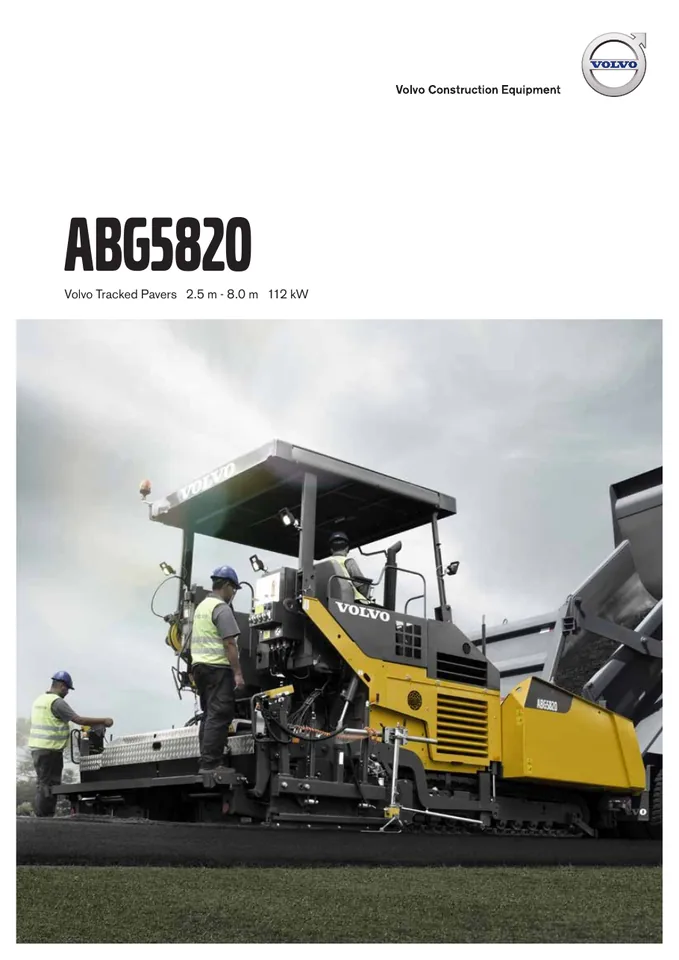 Volvo ABG5820 machine manual cover: Volvo ABG5820 Product brochure