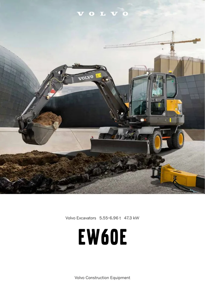 Volvo EW60E machine manual cover: Volvo EW60E Product brochure