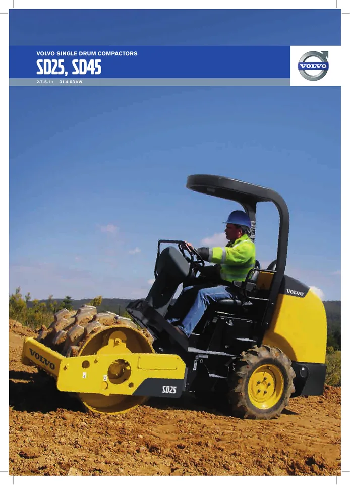 Volvo SD45 machine manual cover: Volvo SD45 Product brochure