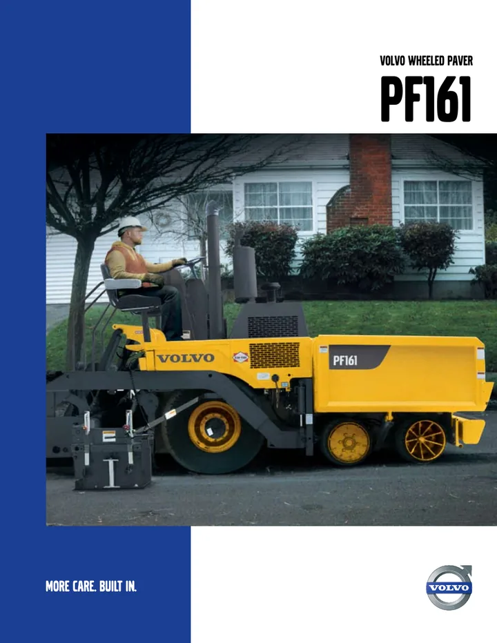 Volvo PF161 machine manual cover: Volvo PF161 Product brochure