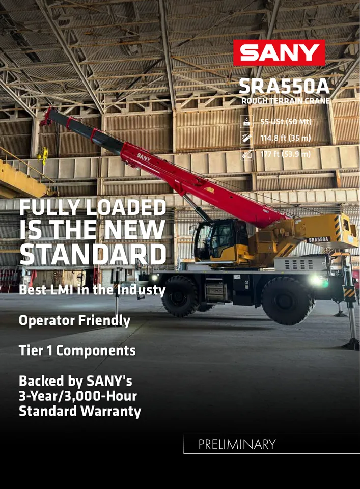 SANY SRA550A machine manual cover: SANY SRA550A Product brochure