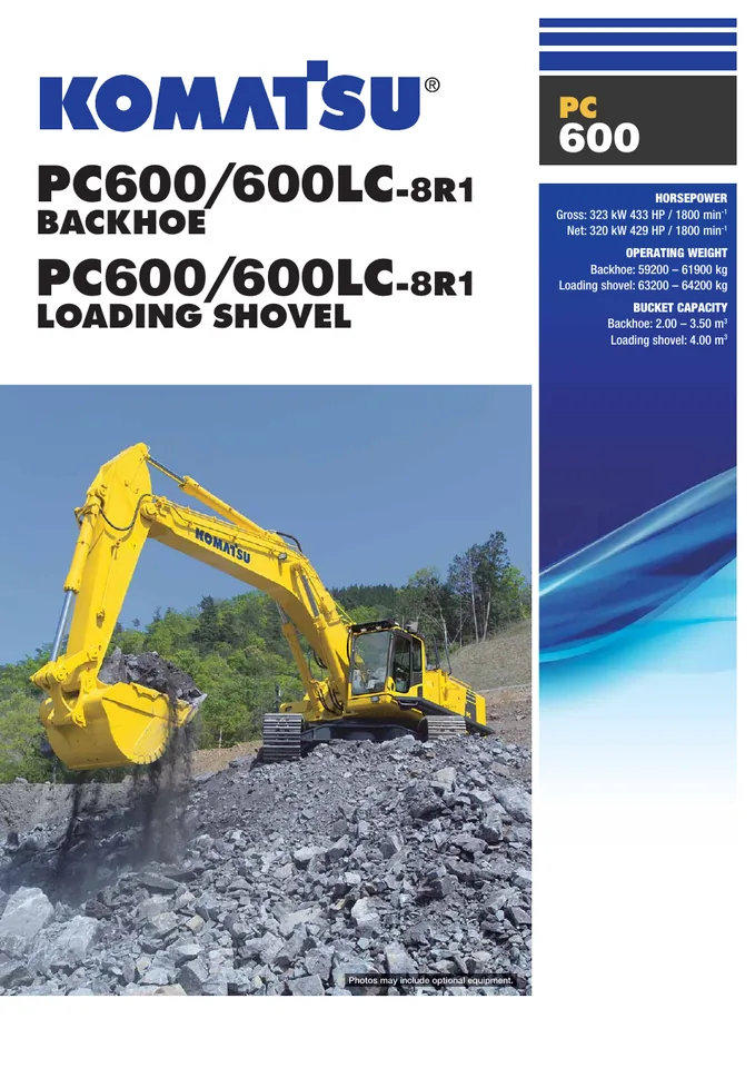 Komatsu PC600-8R1 · PC600LC-8R1 设备手册外胶层