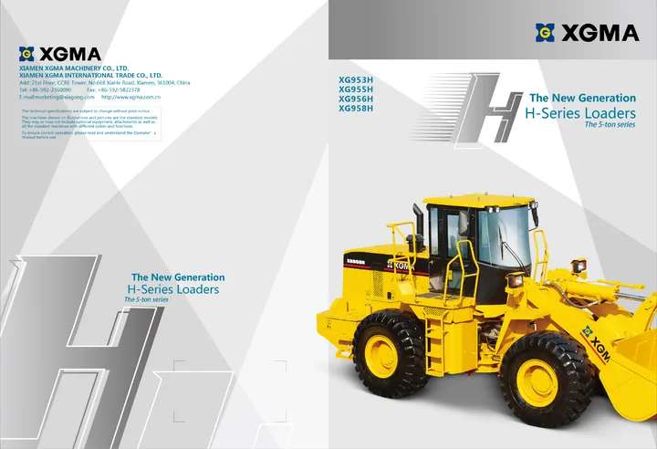 XGMA XG955H machine manual cover: xgma-xg955h-five-ton-series-brochure