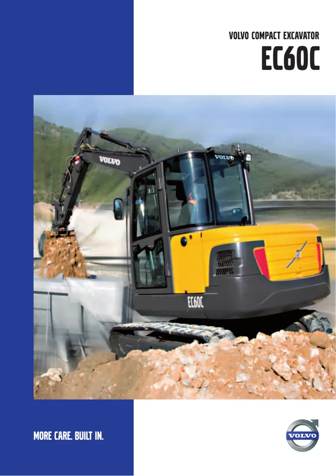 Volvo EC60C machine manual cover: Volvo EC60C Product brochure