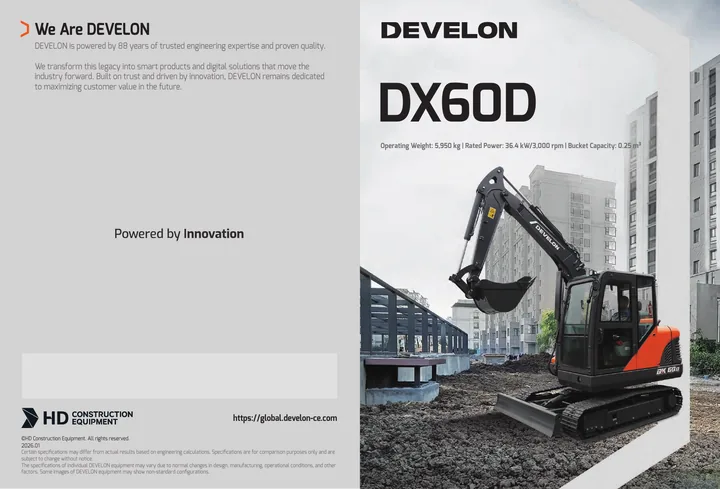 Doosan DX60D machine manual cover
