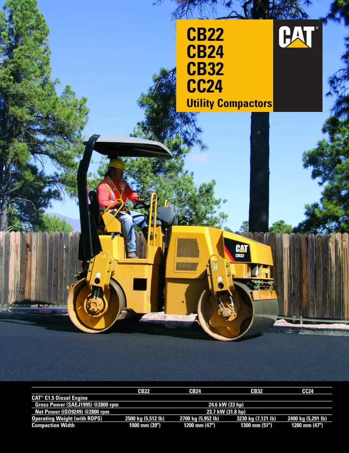 Caterpillar CAT®CB-22 / CAT®CB-24 / CAT®CB-32 machine manual cover